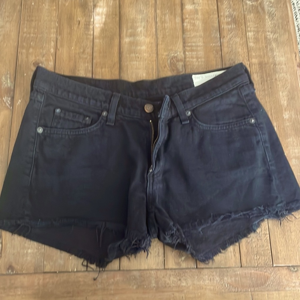 Rag & Bone cut off black shorts, size 27